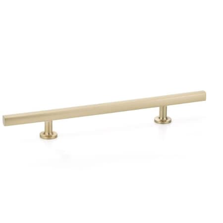 Patioplus 6 in. Center to Center Freestone Extended Cabinet Pull, Satin Brass PA3236596
